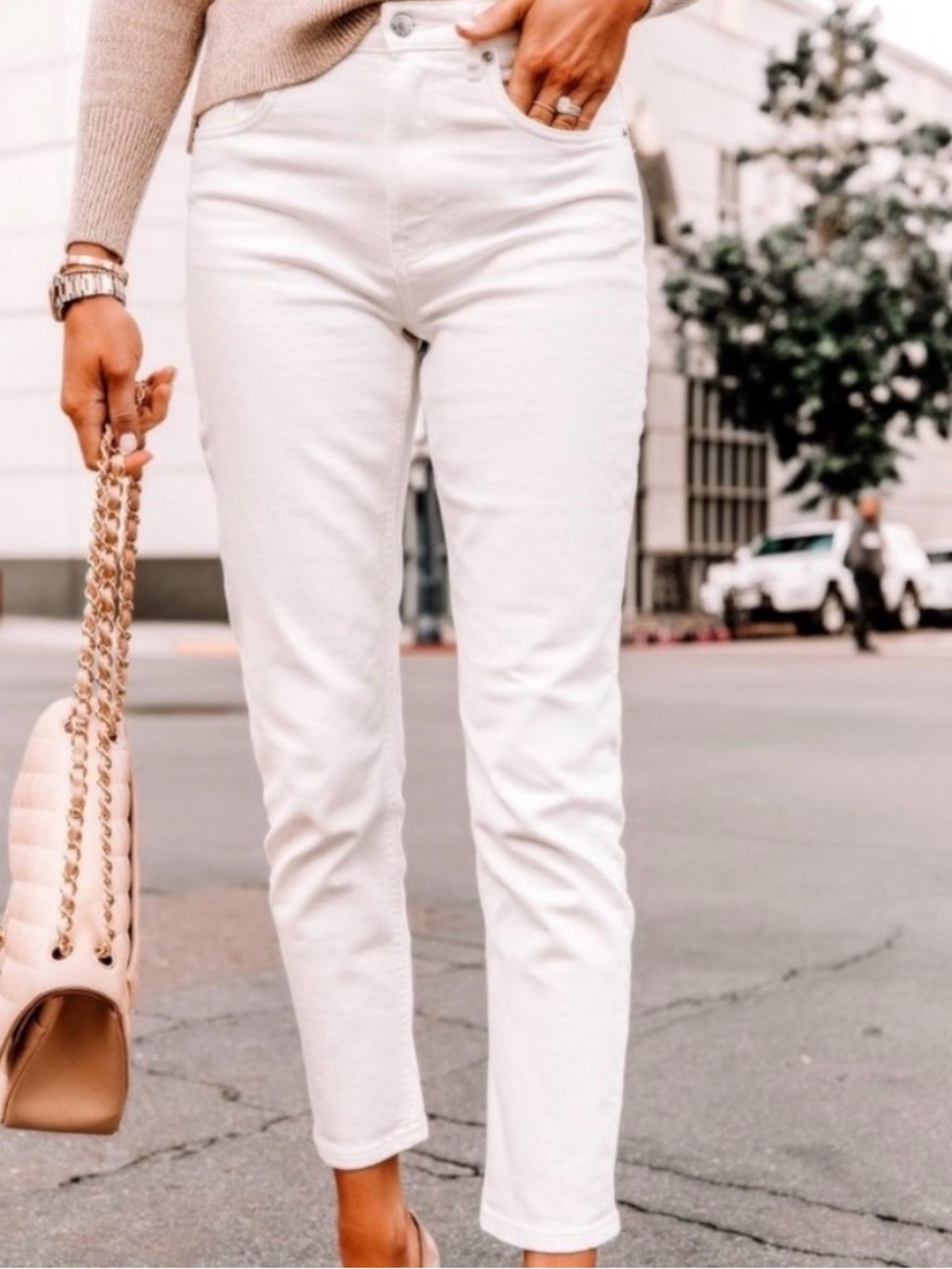 Everlane White Straight Leg Jeans